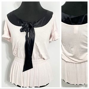 Shine cinch waist bow top detail L